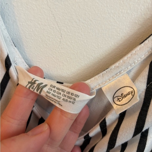 Disney Mickey Mouse Striped Kids Dress - Black and White 10 years - Picture 3 of 5